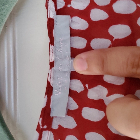 Red ruffled blouse Size M - Picture 2 of 8